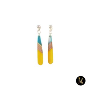 Earrings  Amber Trail (Σκουλαρίκια Κεχριμπαρένιο Μονοπάτι)