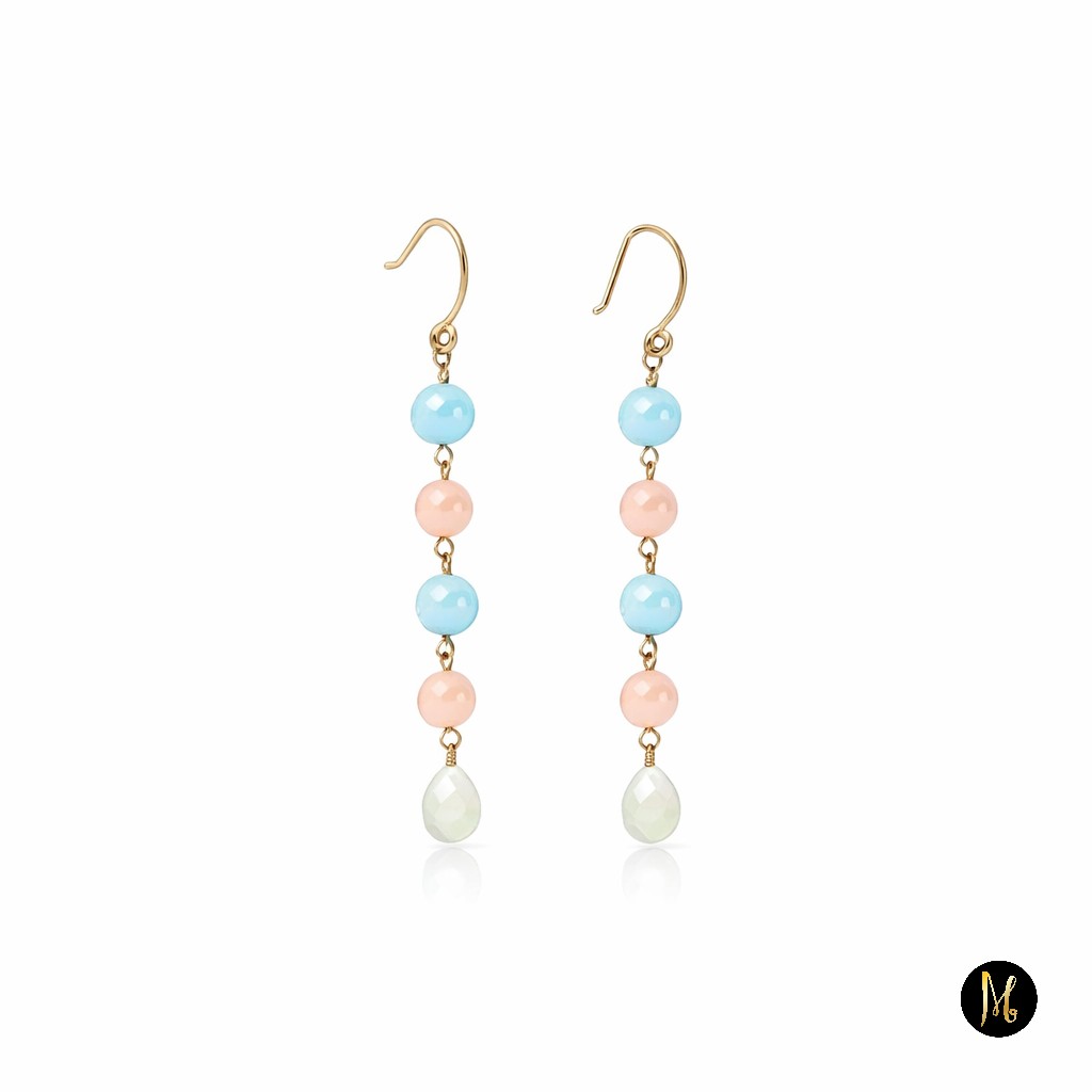Earrings Aquamarine Depth (Σκουλαρίκια Βάθος Ακουαμαρίνας)