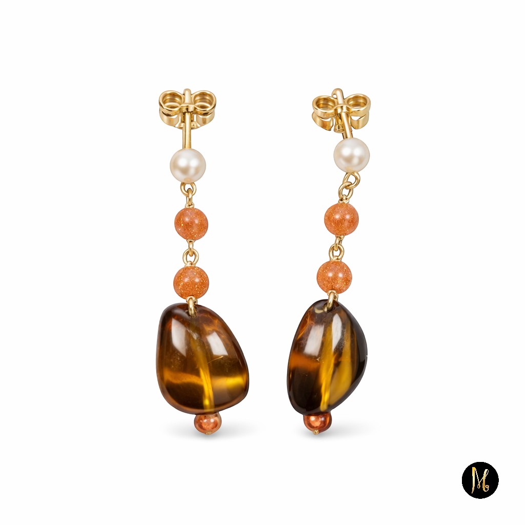 Earrings Ruby Pulse (Σκουλαρίκια Παλμός Ρουμπινιού)