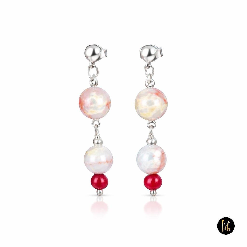 Earrings Coral Wave (Σκουλαρίκια Κύμα Κοραλλιού)