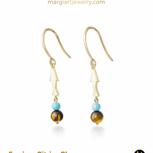 Earrings  Citrine Glow (Σκουλαρίκια Λάμψη Κιτρίνη)