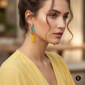Alternative view of Earrings  Amber Trail (Σκουλαρίκια Κεχριμπαρένιο Μονοπάτι)