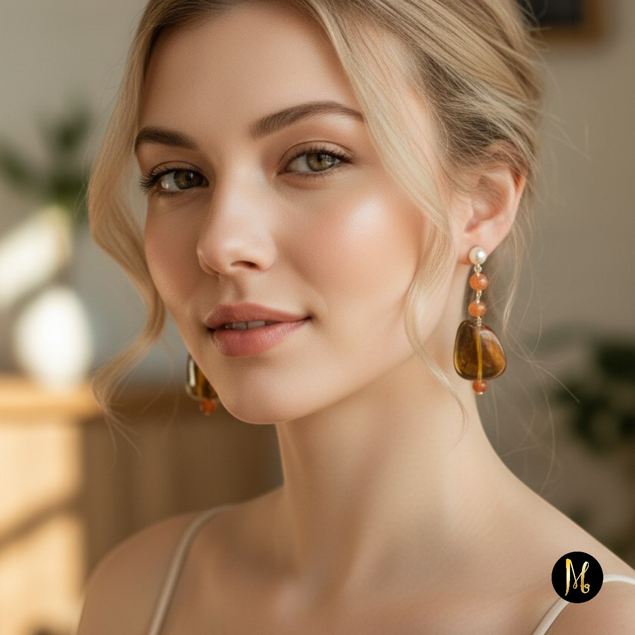 Earrings Ruby Pulse (Σκουλαρίκια Παλμός Ρουμπινιού) - Image 2