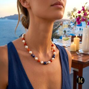 Alternative view of Necklace of Silver Morning (Κολιέ Ασημένιο Πρωινό)
