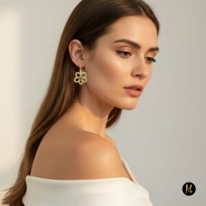 Alternative view of Knitted Earrings of Velvet Breeze (Πλεχτά Σκουλαρίκια Βελούδινη Αύρα)