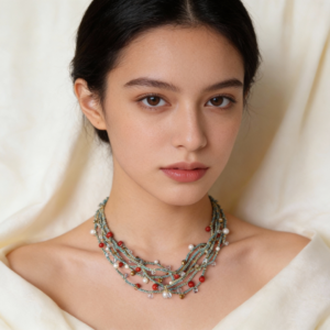 Alternative view of Necklace of Cotton Clouds (Κολιέ Βαμβακερά Σύννεφα)
