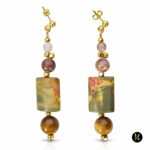 Tiger’s Eye Reflection Earrings (Σκουλαρίκια Αντανάκλασης Ματιού της Τίγρης)