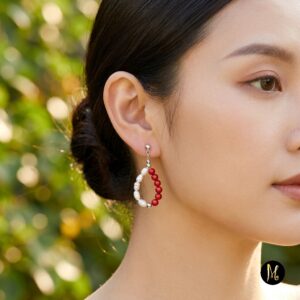 Alternative view of Coral Harmony Earrings (Σκουλαρίκια Αρμονίας Κοραλλιού)